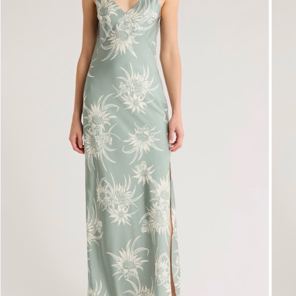 Rag & Bone Floral Maxi Dress in Sage Green